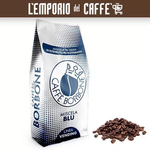 Café Borbone 1 KG Grains Beans Mélange Bleu - 100% Vrai Espresso Napoletano