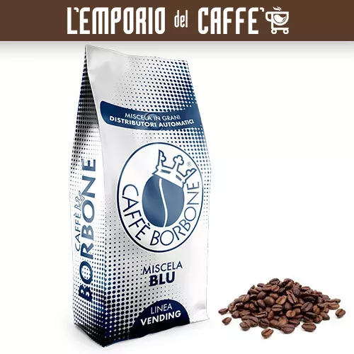 Caffè Borbone 1 kg Grani Beans Miscela Blue Blu - 100% Vero Espresso Napoletano