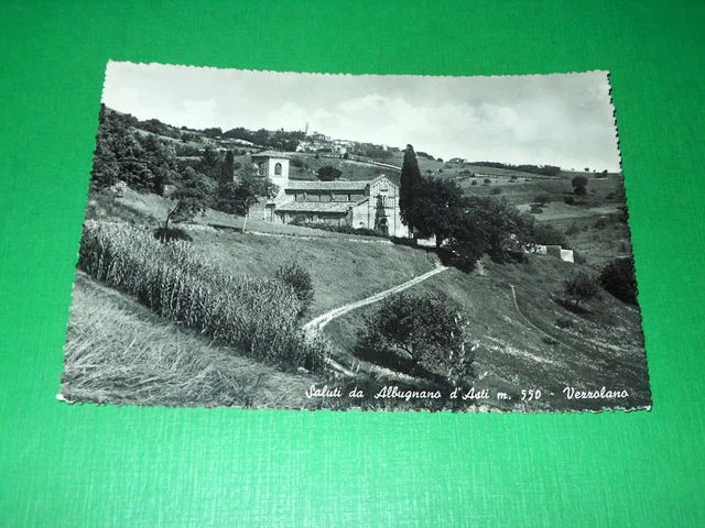Cartolina Saluti da Albugnano d' Asti - Vezzolano 1953