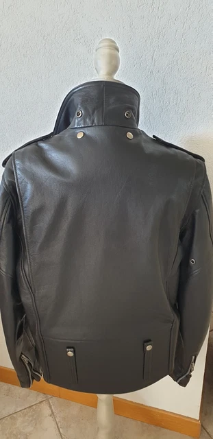 Blouson Moto Perfecto Harley Davidson Cuir Noir, Taille XXL – Style Aviateur Schott Douglas