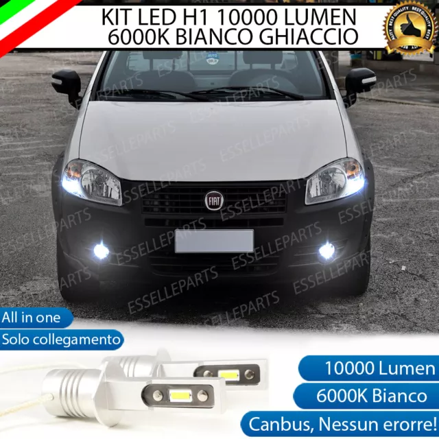 Kit Full Led Fendinebbia Fiat Strada Lampade Led H1 No Error 6000K 10000Lm