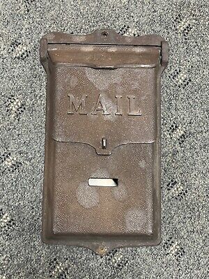 Vtg Cast Aluminum Wall Mount Mailbox w/slot MFG'D By A K Foundry Mansfield Ohio