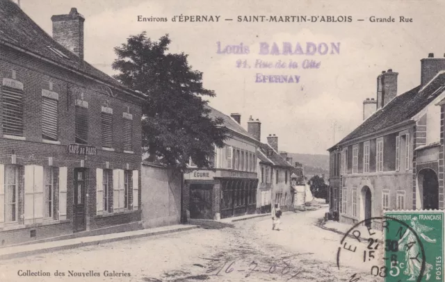 CPA 51 SAINT MARTIN D'ABLOIS Grande Rue Environs d'Epernay