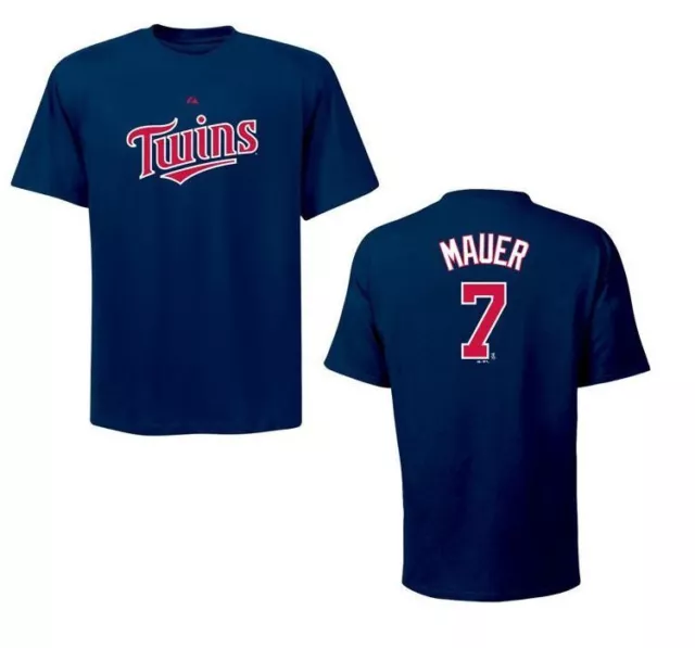 MLB Baseball  T-Shirt MINNESOTA TWINS Joe Mauer 7 navy