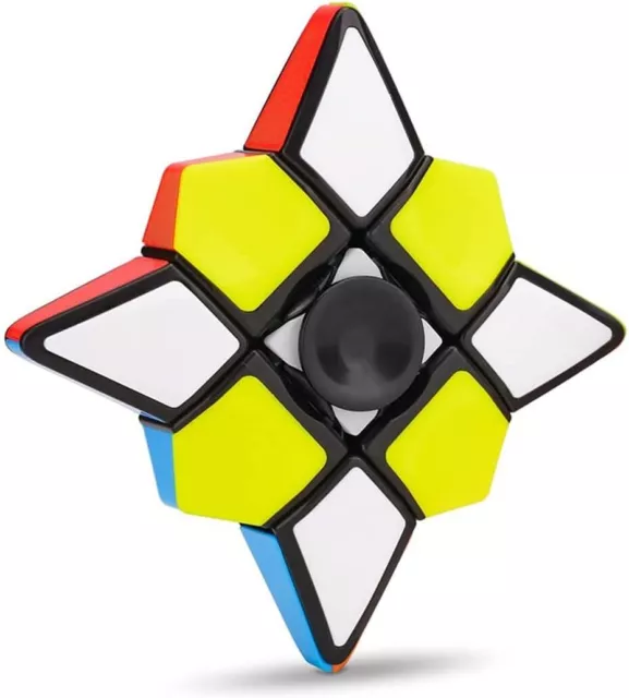 TB® Fidget Spinner 1 X 3 X 3 Speed Cube 2 in 1 Brain Teaser senza adesivi Magic