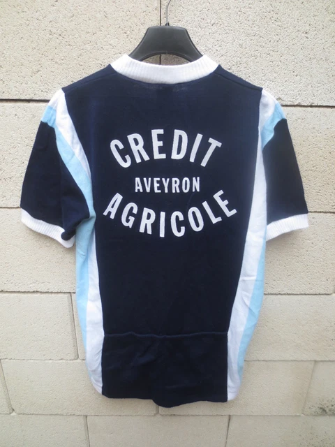 Maillot Cycliste Vintage Kopa Heurtefeu - Années 70 - Bleu, Taille S, Made In France