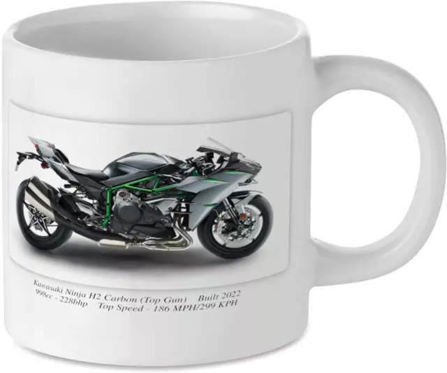 Kawasaki Ninja H2 Carbon Motorcycle Motorbike Tea Coffee Mug Ideal Biker Gift UK