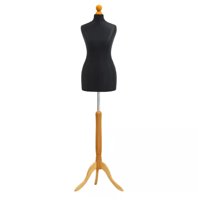 Size 14/16 Female Tailors Dummy Black Retail Torso Display Dressmakers Dummy  🔥