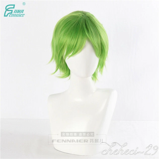 Kosuke Ueki Nuevo Corto Verde Recto Hombre cos fiesta pelucas completas ALTO lo último