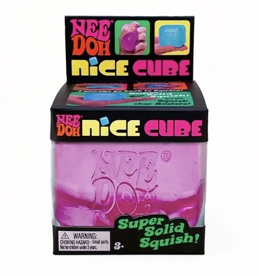 NEE DOH NICE Cube Pink Schylling Squish Fidget Toy Great Stocking ...
