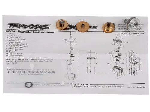 Traxxas Gear Set Metal for Servo 2085/2085X TRX2087X