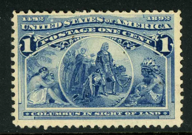 US Stamps Scott # 230 1c Columbian 1893 Issue MNG 4C16 12