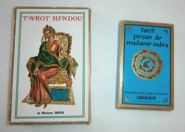 LOT DE 2 Tarots Divinatoires Madame Indira Tarot Persan Et Tarot Hindou