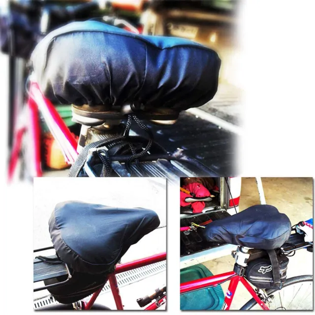 Waterproof Bike Seat Cover Bicycle Saddle Plastic Rain Cover Protective 3