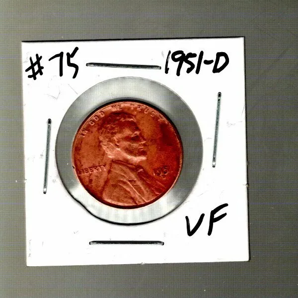 Nice 1951-D Lincoln Wheat Penny--FREE SHIPPING