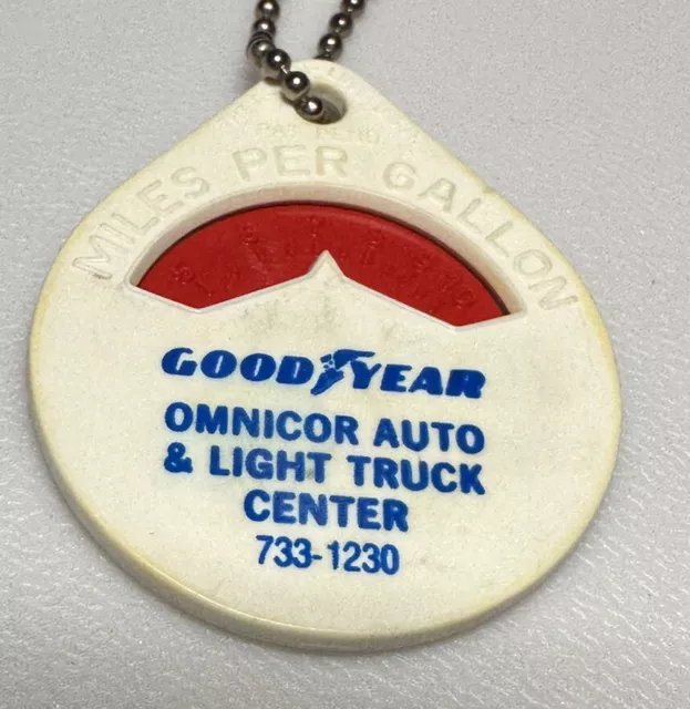 Vintage Goodyear Tires Auto Car Light Truck Center Automotive Parts Keychain
