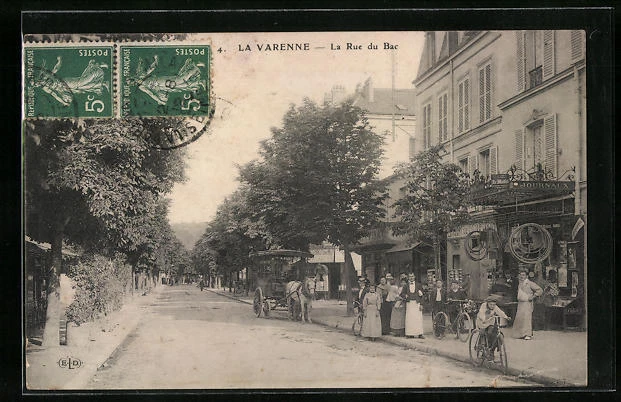 CPA La Varenne, La Rue du Bac 1912
