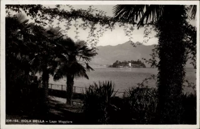 Lago Maggiore Postkarte frankiert AK ~1920/30 gelaufen Blick auf die Isola Bella