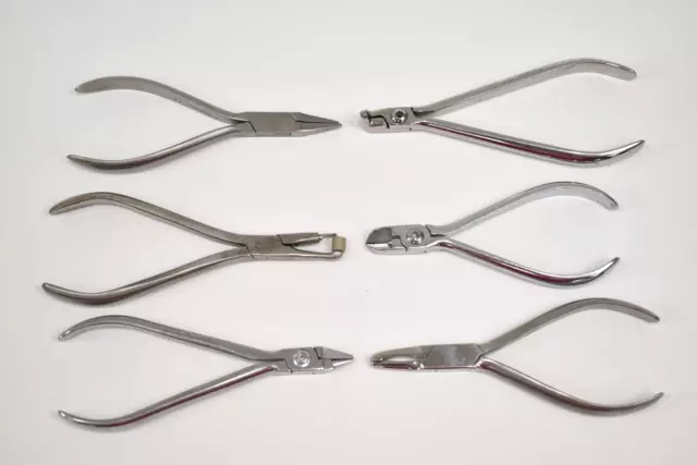 Orthodontic Dental Instruments Various Models & Styles 6 Stainless Pieces