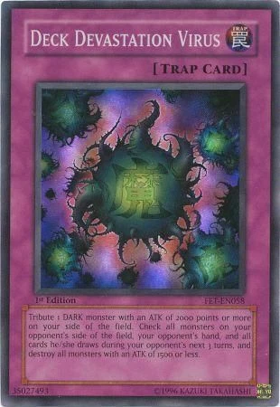 Deck Devastation Virus - FET-EN058 - Super Rare NM Flaming Eternity Yugioh
