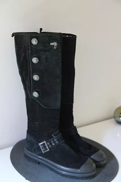 jolies bottes montantes bi-matière noir   ROXY pointure 38 en parfait état