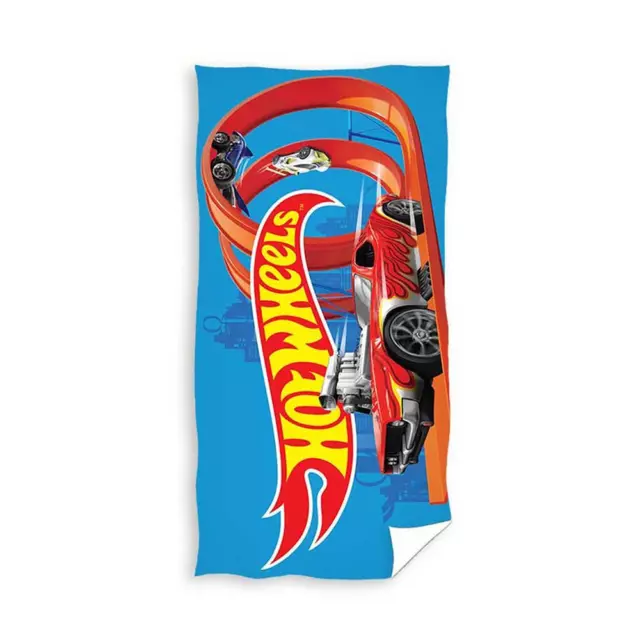 Hot Wheels Toalla Grande Niños Carreras Coches Riel Algodón Suave Piscina Baño