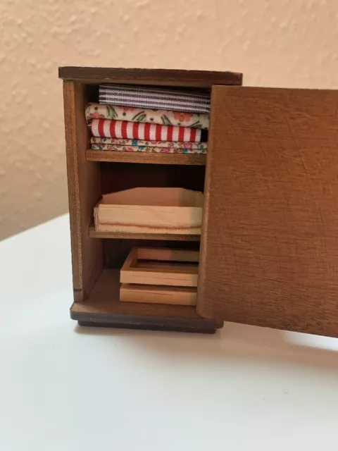 Vintage Dolls House Early Barton Linen Cupboard