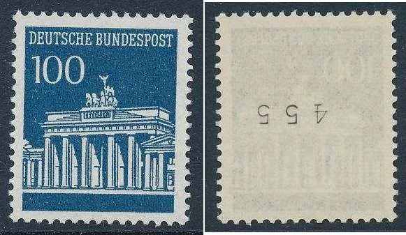 Bund Nr. 510 v R postfrisch / **, Rollenmarke mit Zählnummer 455 (19722)