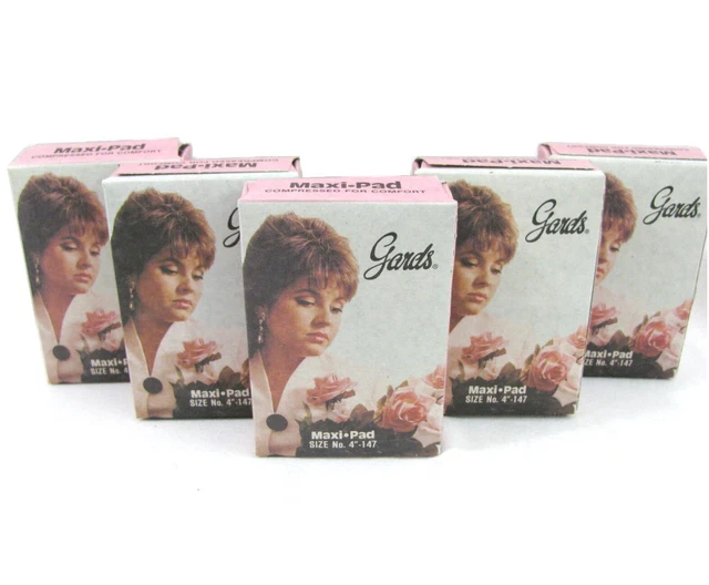 Lote de 64 Gards Maxi Almohads Caja Años 80 Venta Publicidad Higiene Femenina 4147