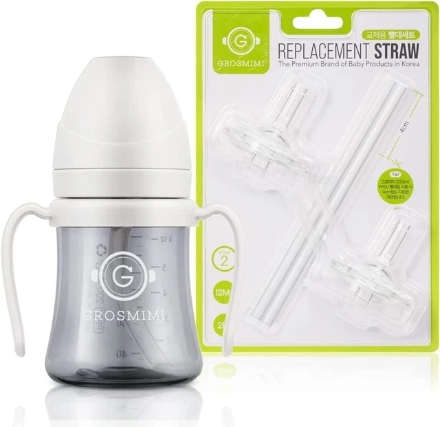 PPSU Spill Proof Magic Sippy Cup 6 Oz (White) + Replacements (Straw Kit 2-Counts