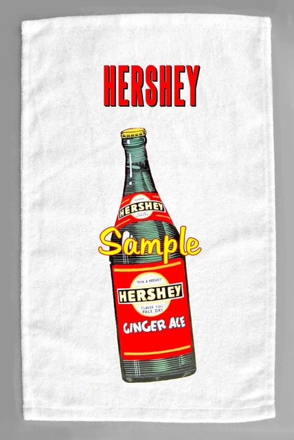 Hershey Ginger Ale Soda Microfiber Hand Towel Citrus Cola