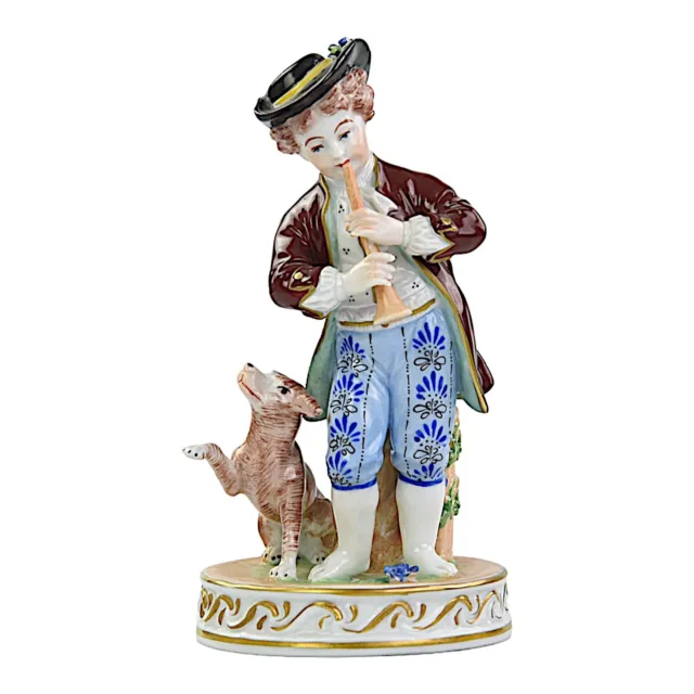 Dresden Figurine, Carl Thieme, Boy With Flute