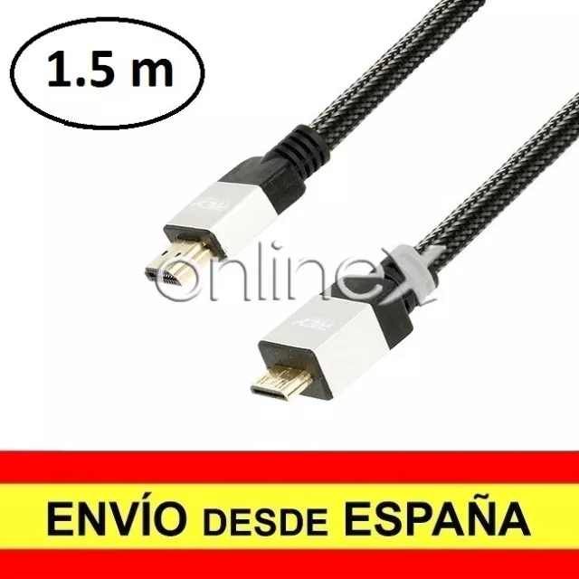 Cable HDMI Macho a MINI HDMI Macho Alta Velocidad  V2.0 7mm 1,5 Metros a3028