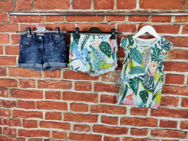 Girls Bundle Age 6-7 Years 100% Next Summer T-Shirt Shorts Set Denim Kids 122Cm