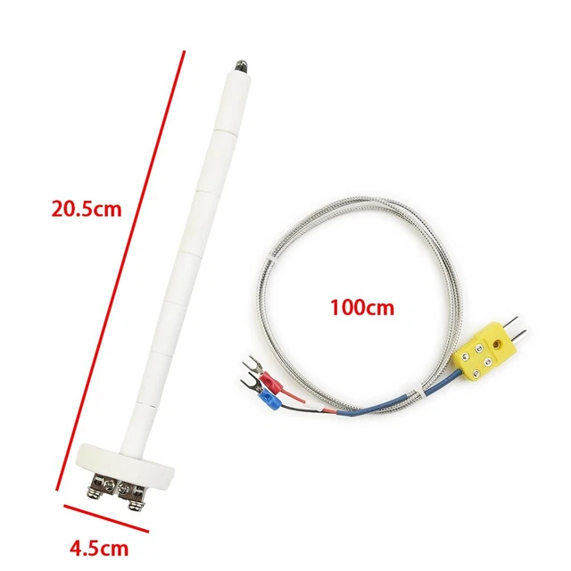 QUARKZMAN K Typ Thermoelement Temperaturfühler Sonde 2x100mm 2000mm QUARKZMAN K Typ Thermoelement Temperaturfühler Sonde 2x100mm 2000mm