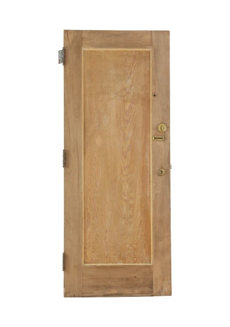 Vintage Unfinished 1 Pane Wood Apartment Door 79.75 x 32.125