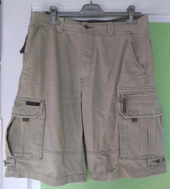 Bermuda Cargo Treillis Lenny And Loyd Homme, Taille W36, Turquoise à Carreaux - Neuf Avec étiquettes