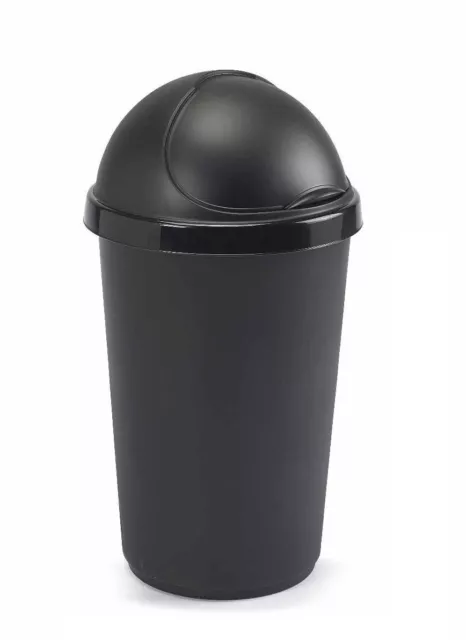 Plastic Bullet Bin Rubbish Waste Bins Kitchen Dustbin Flap Lid UK Brand 30/50LTR