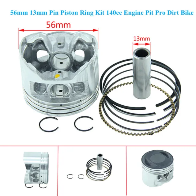 56mm 13mm Pin Piston Ring Kit 140cc Engine Pit Pro Dirt Bike Durable