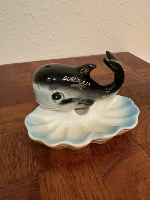 vintage Gualala, CA whale Glazed ceramic ash tray Tiki insense holder soap dish