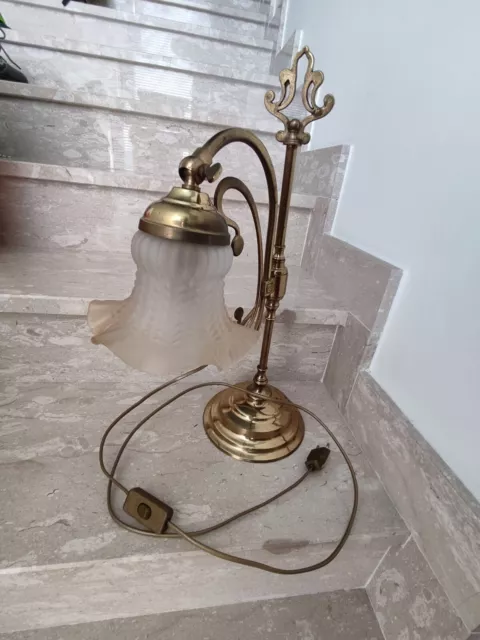 Lampada Abat-jour applique in ottone stile liberty