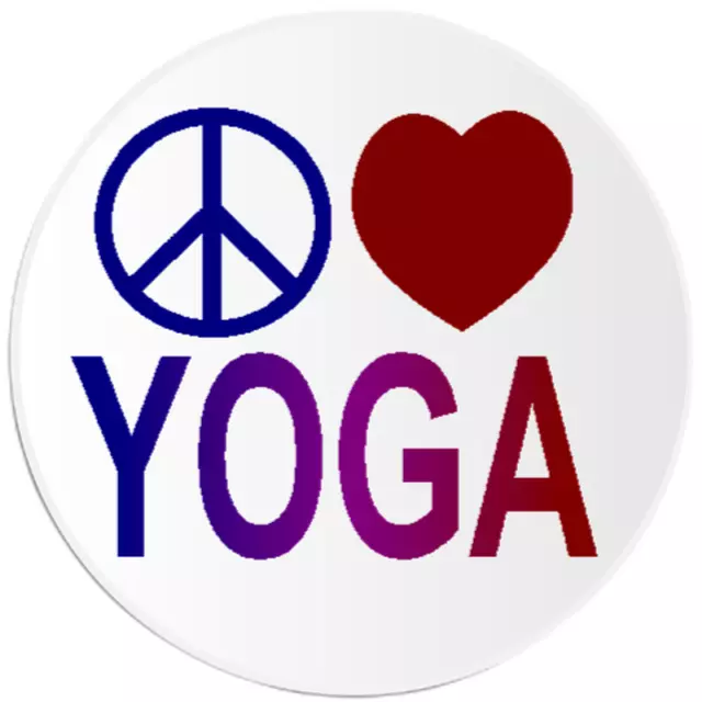 Peace Love Yoga - 100 Pack Circle Stickers 3 Inch
