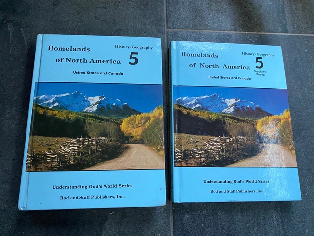 Rod And Staff Homelands Of North America  5 Set Teachers Manual Student Textbook