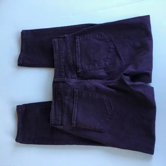 NYDJ Not Your Daughters Jeans COATED ELDERBERRY PURPLE Skinny Petite Sz 8P Pants 3