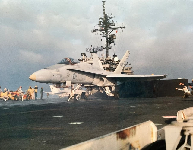 USMC F-18 Hornet Launching from Catapult 2 McDonnell Douglas Photo 8.5 x 11