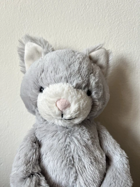 JELLYCAT ORIGINAL BASHFUL Kitty (Light Grey) NWT £47.50 - PicClick UK