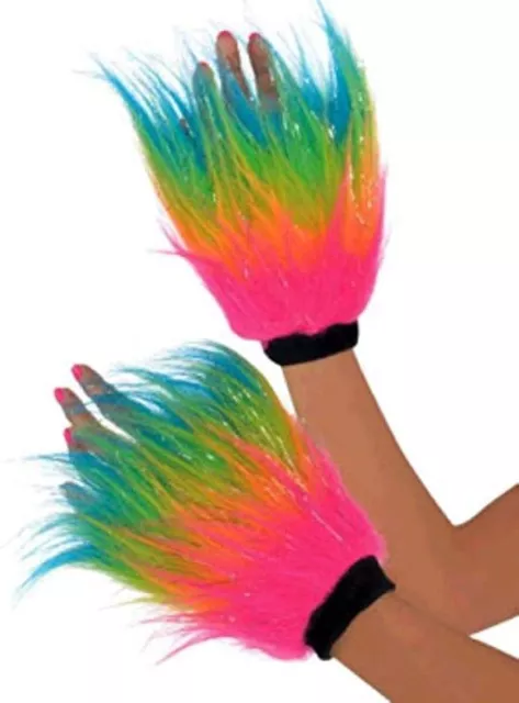 Electric Party Hand Warmers Furry Fancy Dress Halloween Adult Costume Accessory