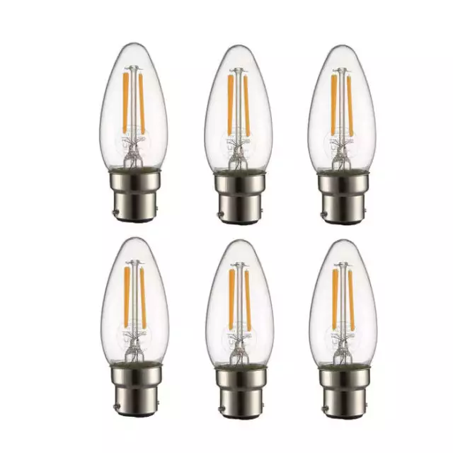 Vintage Filament LED Edison Kerze Glühbirne dimmbar E14 B22 dekorativ TEKLED 3