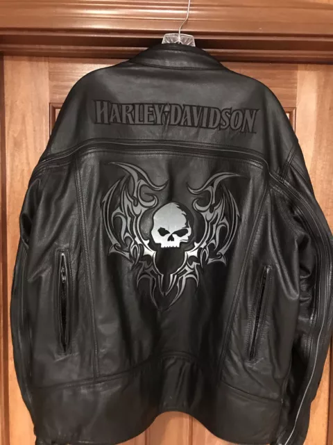 HARLEY DAVIDSON SWITCHBACK 2-in-1 Blade Skull Leather Jacket 97071-09VM ...