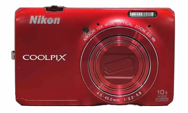 Nikon Coolpix Digital Camera S6300 16 Megapixel - RED Tested & Works